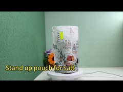 হোয়াইট পেপার ল্যামিনেট অ্যালুমিনিয়াম ফয়েল স্ট্যান্ড আপ পুনরায় ব্যবহারযোগ্য খাদ্য ব্যাগ জন্য মশলা স্ন্যাকস খাদ্য লবণ প্যাকেজিং