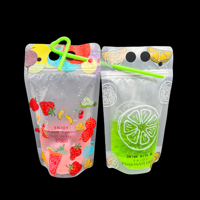 16oz কাস্টম অ্যালকোহল পানীয় ব্যাগ স্ট্যান্ড আপ জিপার জন্মদিন পানীয় পার্টি উপহার জন্য পুনরায় ব্যবহারযোগ্য পানীয় ব্যাগ