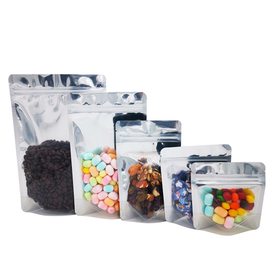 1.0g 3.5g 7.0g 14g 28g 13mil একপাশ পরিষ্কার কালো পিছনে স্ট্যান্ড আপ পুনরায় বন্ধযোগ্য ফয়েল মাইলার ব্যাগ খাদ্য সঞ্চয় প্যাকেজিং জন্য